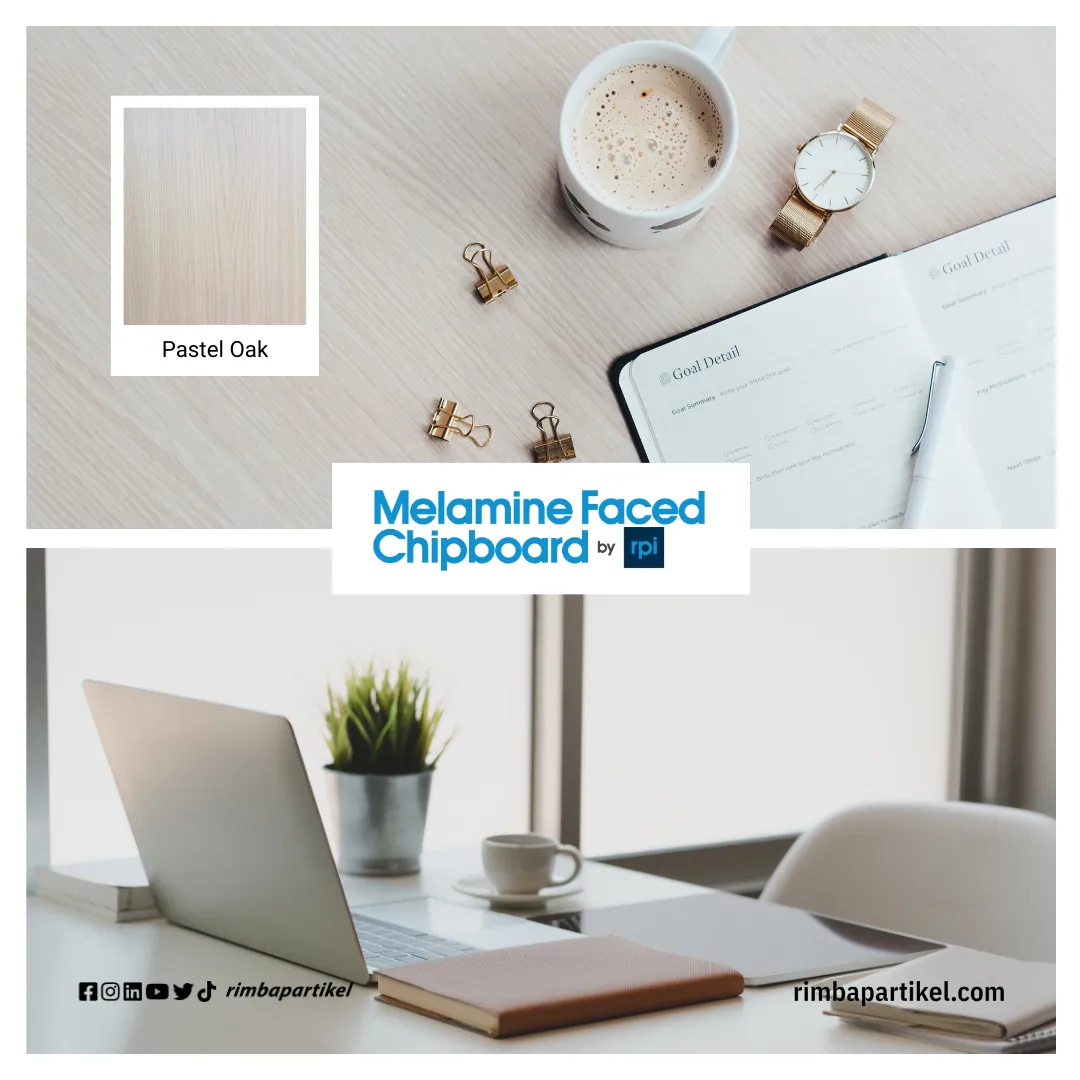 Pastel Oak Table by Melamine Faced Chipboard (MFC Board)