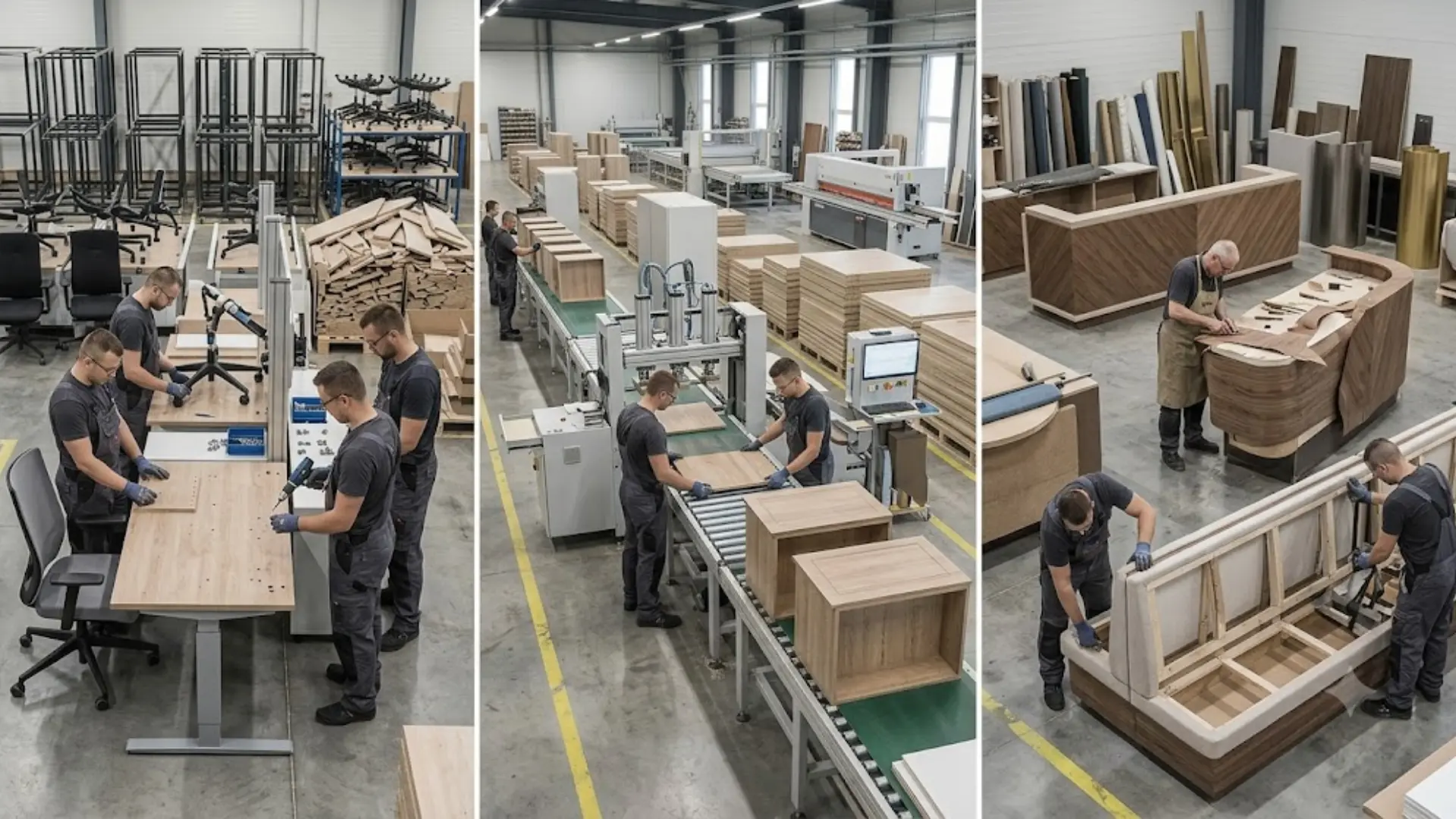 Furniture board specification compared across manufacturer types